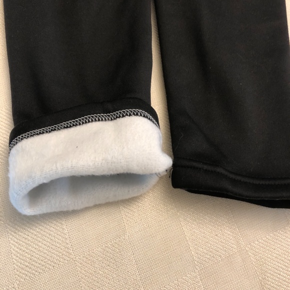 New black Soft clouds Fleece Leggings sz S - Picture 5 of 5